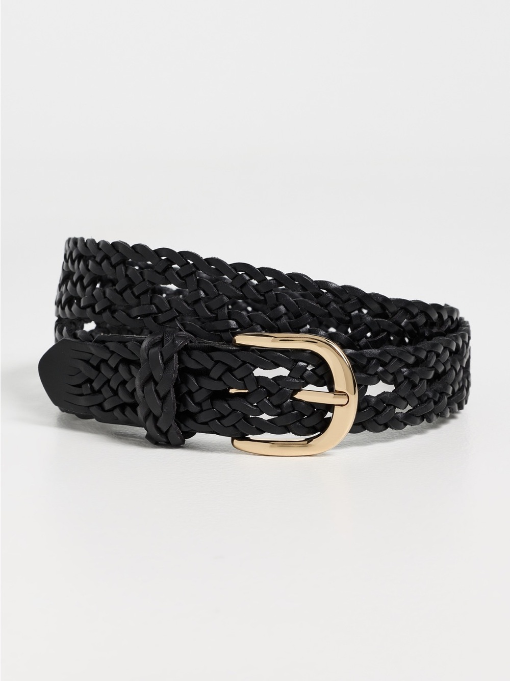 Madewell Open Weave Wide Belt in Leather, NWT